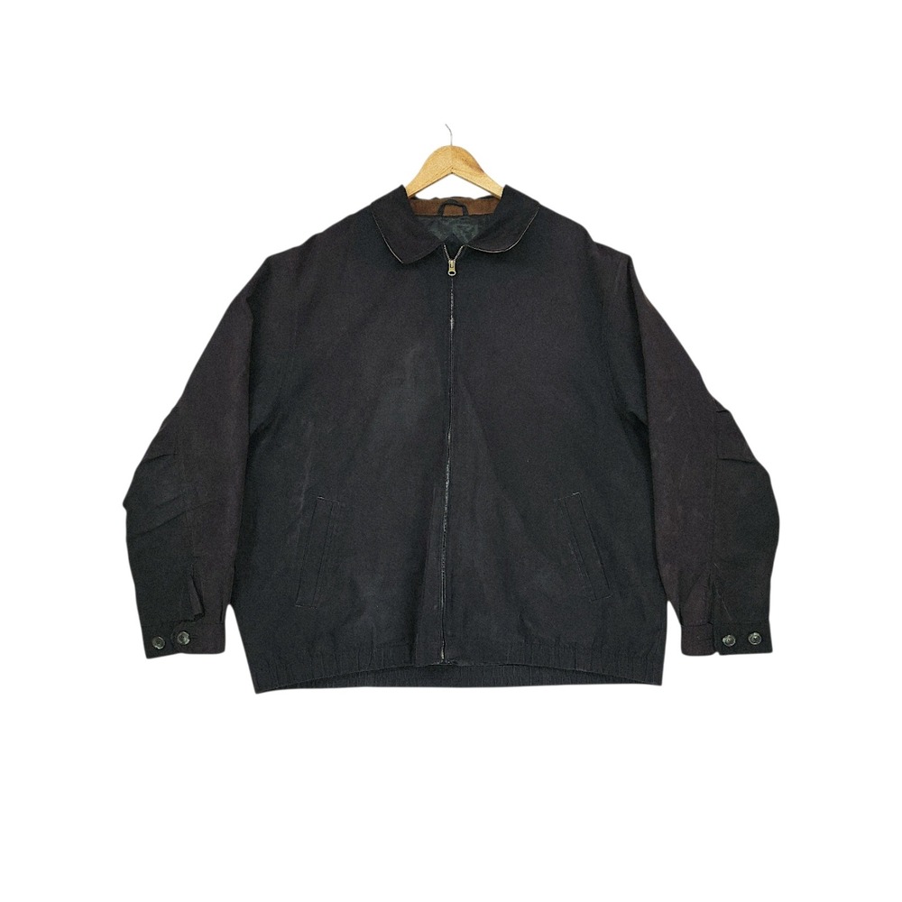 Cutter Buck Microsuede Jacket 2XT Men Black Full Zip Harrington Bomber Tall Dad